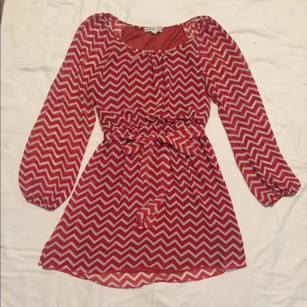 Accidentally in Love Red/White Stripe Dress Size L